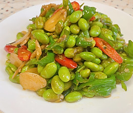 辣椒炒毛豆的做法