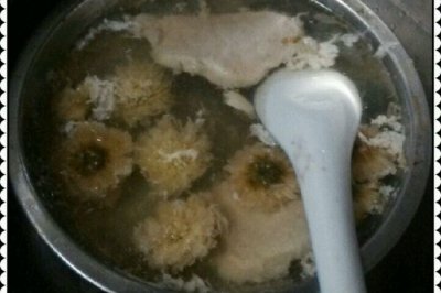 菊花蒸肉片汤