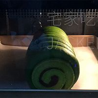 抹茶蛋糕面包卷，茶香云絮裹柔甜，绵密茶香绽舌尖。的做法图解30