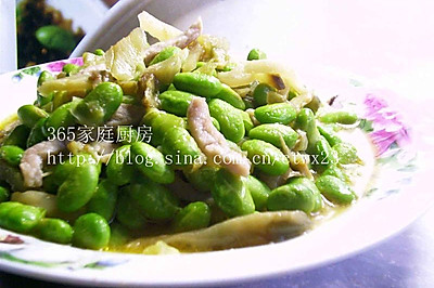 毛豆榨菜炒肉丝