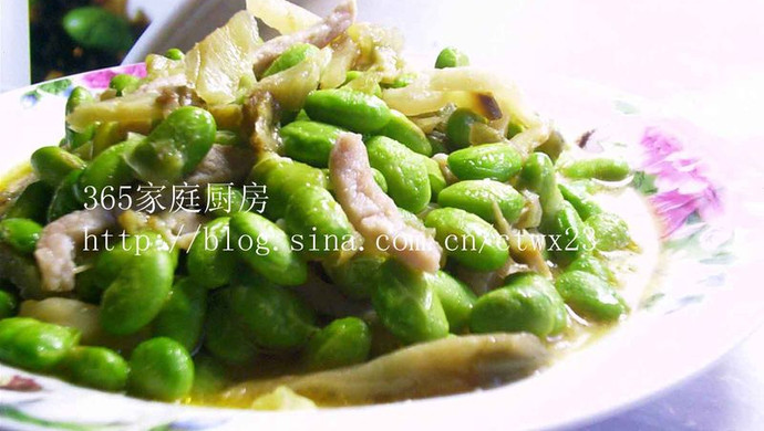 毛豆榨菜炒肉丝