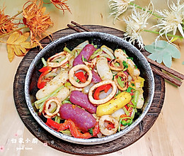 鱿鱼炒芝士年糕的做法