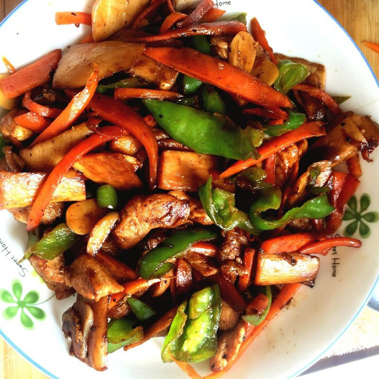 肉片炒杏鲍菇的做法