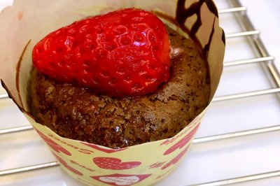 草莓巧克力熔岩蛋糕