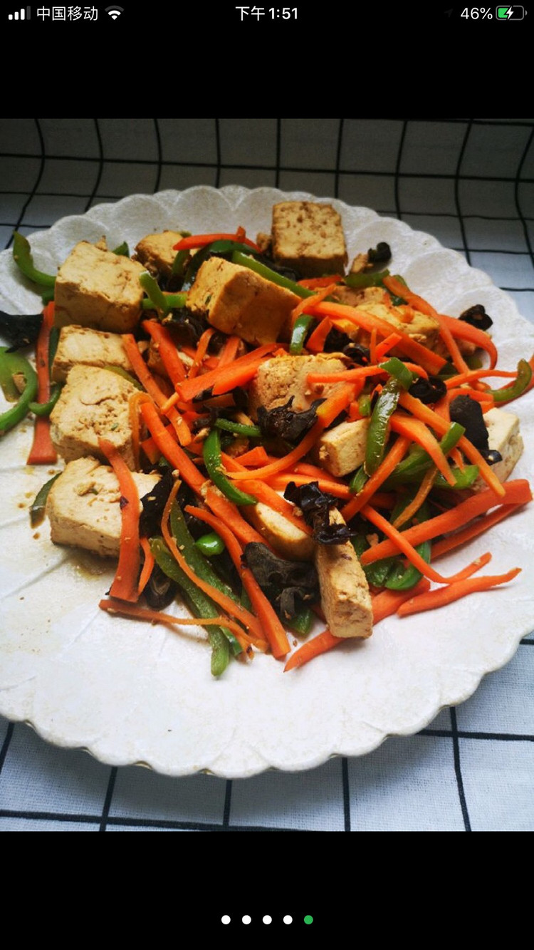 温性食材菜谱1 豆腐三丝的做法
