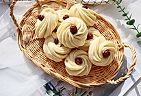 网红奶香红枣花卷❤️松软香甜❗️造型馒头一次发酵法的做法