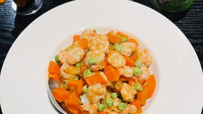轻食轻口虾仁小炒