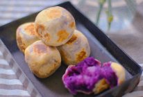 无糖低油紫薯仙豆糕（麻薯馅）的做法