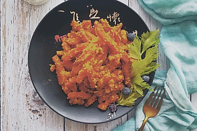 咸蛋黄焗红薯条（家庭版快手菜）