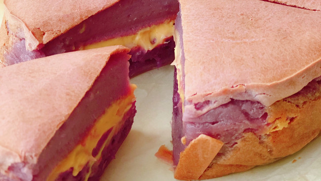 巨好吃的芝士紫薯烤年糕的做法