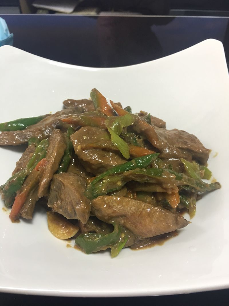 Stir fried pork liver