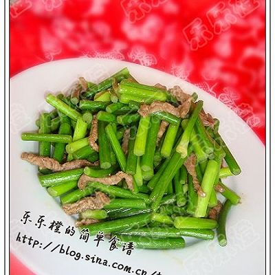 有味道的家常小炒——肉丝炒蒜苔