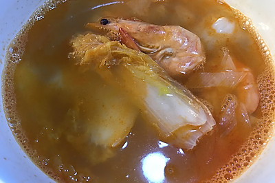 鲜虾白菜汤