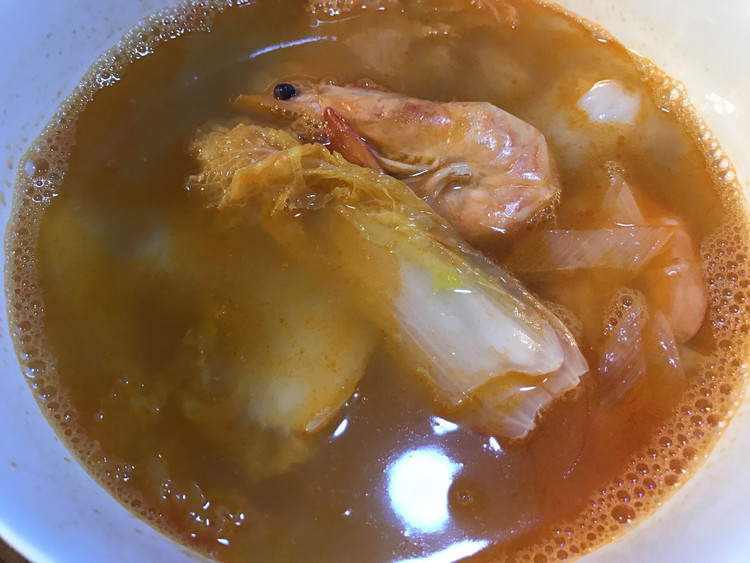 鲜虾白菜汤的做法