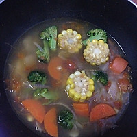 超简易大补维生素蔬菜汤的做法图解3