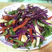 杂蔬鸡肉凉菜的做法图解3