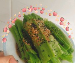 油麦菜新吃法~的做法