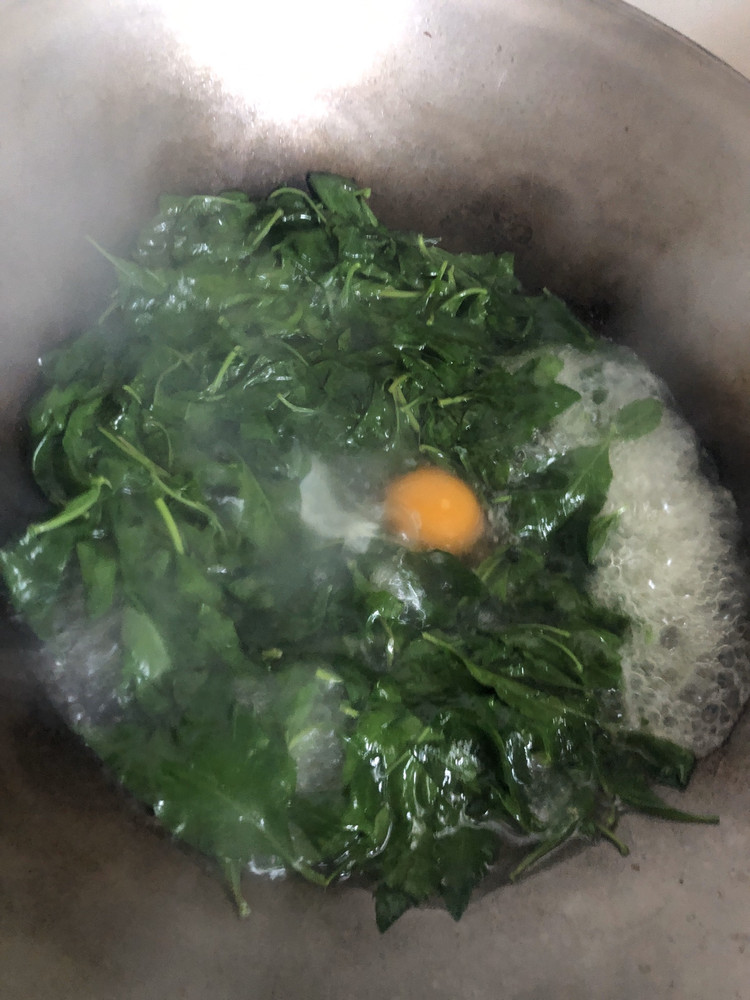 枸杞叶鸡蛋汤的做法