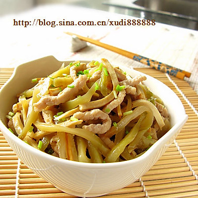 榨菜香干炒肉丝