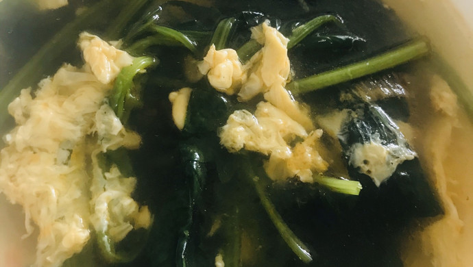 浓郁菠菜蛋花汤-进阶版小白专属