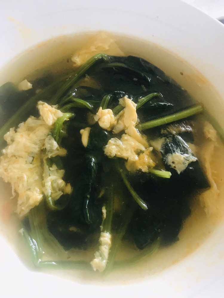 浓郁菠菜蛋花汤-进阶版小白专属的做法