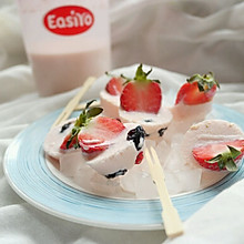 草莓酸奶冰糕#易极优DIY酸奶#
