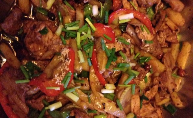 瘦肉土豆干锅