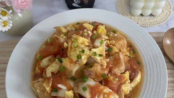 番茄鸡蛋烩馍丁