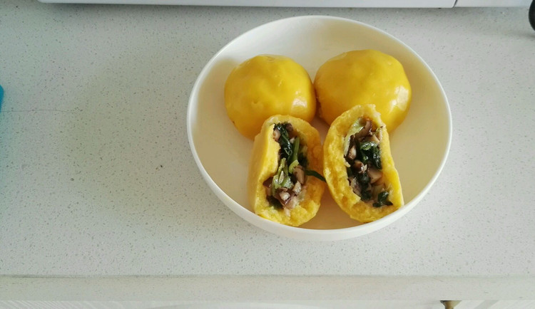 油菜香菇包子的做法