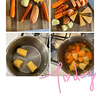 减脂增肌晚餐：田园时蔬扒（烤箱版）+火焰烤鸡腿（BBQ版）的做法图解2