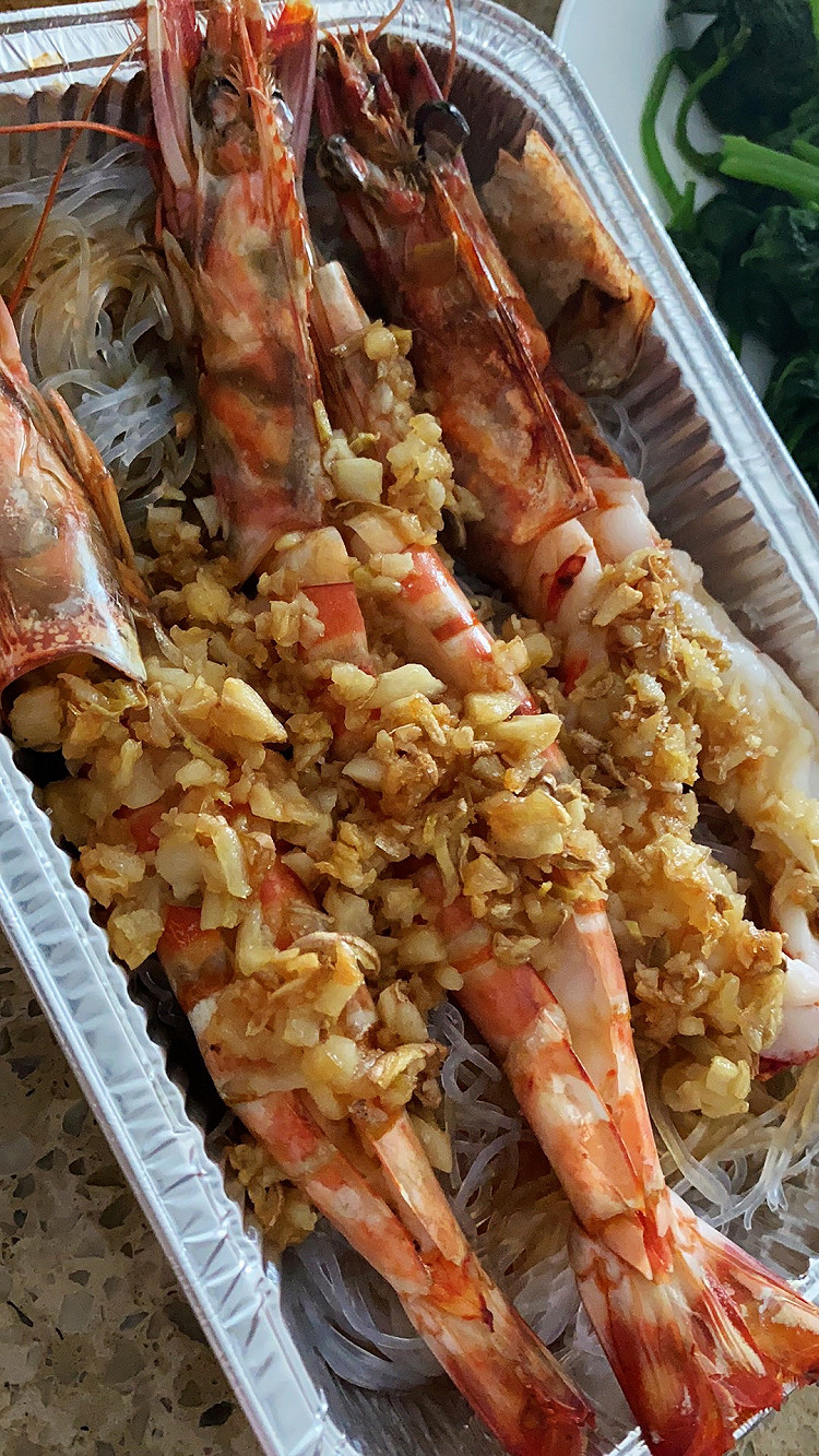 蒜蓉开背虾的做法