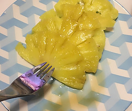 弯弯甜品－烤菠萝的做法