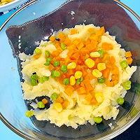 「行者奶爸」宝宝辅食田园土豆饼,营养全面又好吃的做法图解5