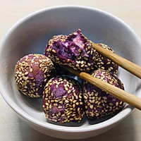 芝麻紫薯球的做法图解6