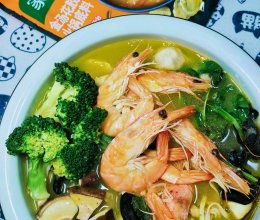 鲜虾蔬菜汤的做法