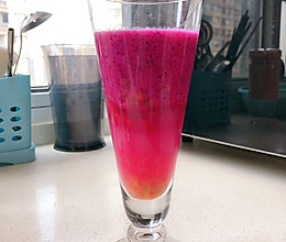 颜值控—火龙果百香果汁的做法