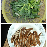 青蒜炒豆干的做法图解2