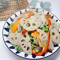 豌豆莲藕小炒年夜饭的做法图解8