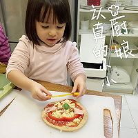 【老皮的亲子厨房】有趣的笑脸Pizza的做法图解8