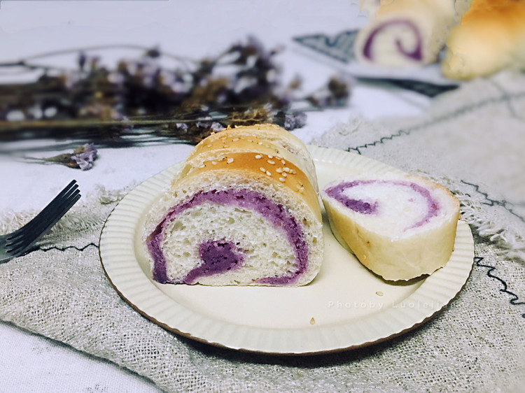 紫薯奶酪软欧（水合法）的做法