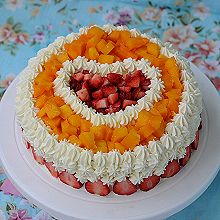 【美的绅士烤箱】芒果草莓蛋糕