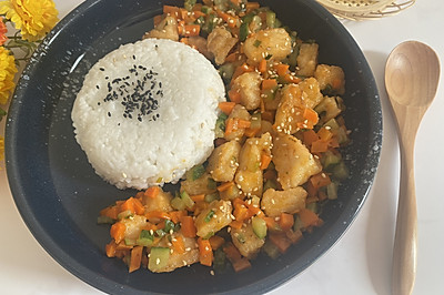 宫保挪威北极鳕鱼盖饭