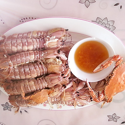 姜醋汁琵琶虾