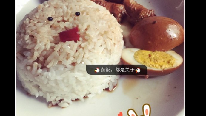 卤鸡腿饭