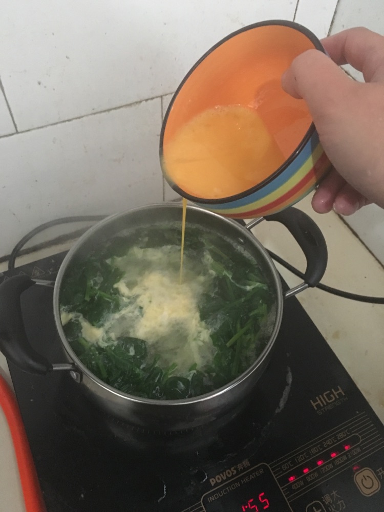 菠菜鸡蛋汤（芙蓉汤）的做法图解7