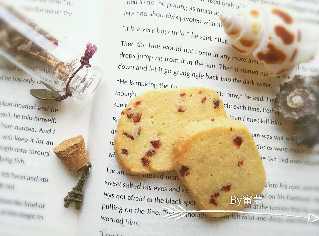 Cranberry biscuit with low sugar and little butter