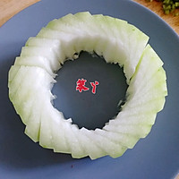 肉丸酿翡翠冬瓜环的做法图解1