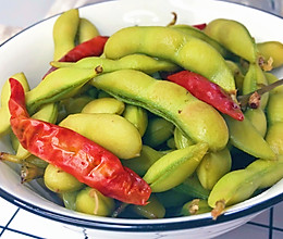 夏日经典宵夜小吃--盐水毛豆的做法