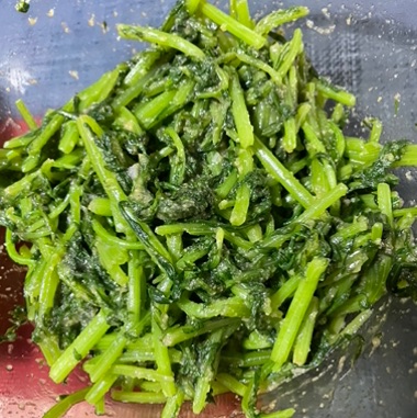 快手蒸茼蒿的做法