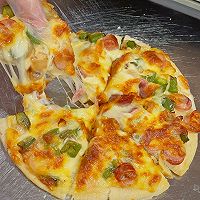 虾仁培根芝士披萨（空气炸锅版）的做法图解5